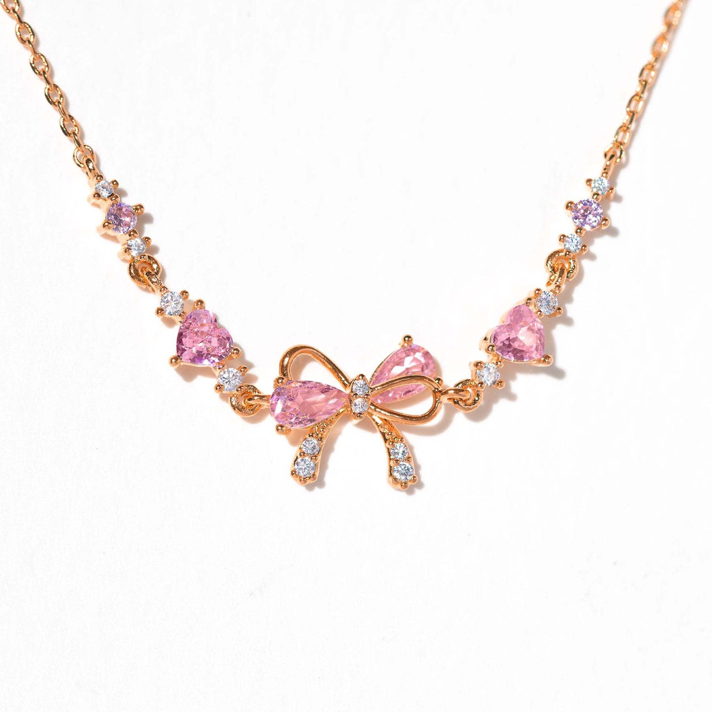 Butterfly Zircon Bracelet - 14K Gold Plated Heart Charm 14+3cm - AstroVerse™