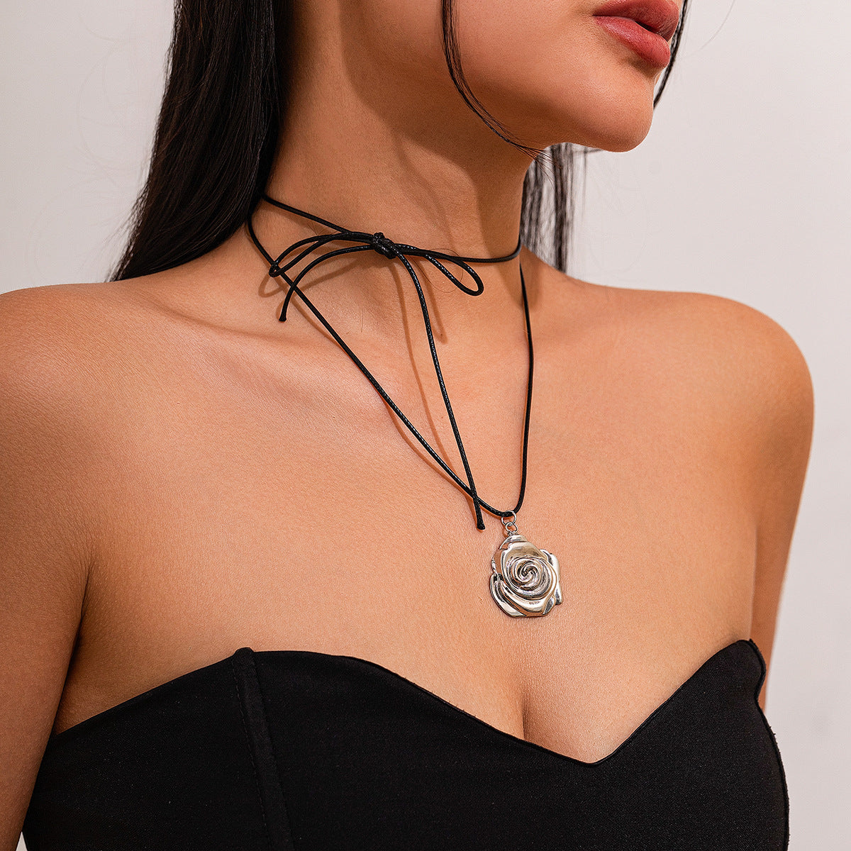 Hip Hop Hollow Pendant - Long Leather Wax Cord Necklace 120cm - AstroVerse™