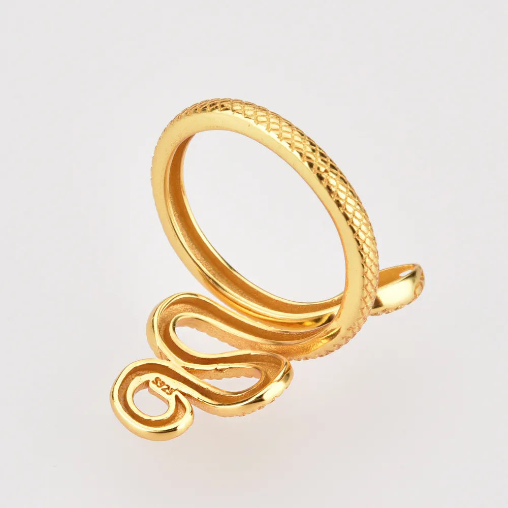 925 Sterling Silver Snake Shape Ring - AstroVerse™