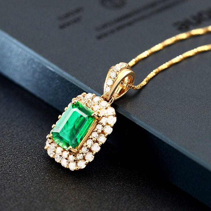 European and American square pendant necklace for women - AstroVerse™