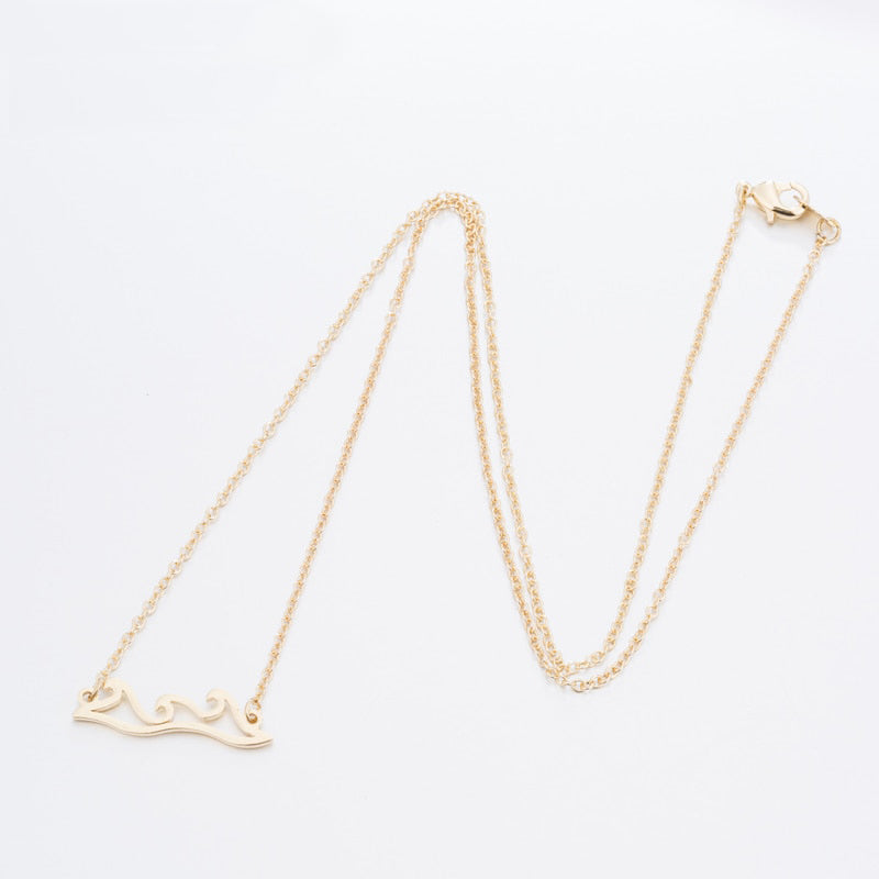 Stainless Steel Wave Necklaces & Pendants Beach Wedding Necklace Surfer Gift Tropical Wedding Jewelry - AstroVerse™