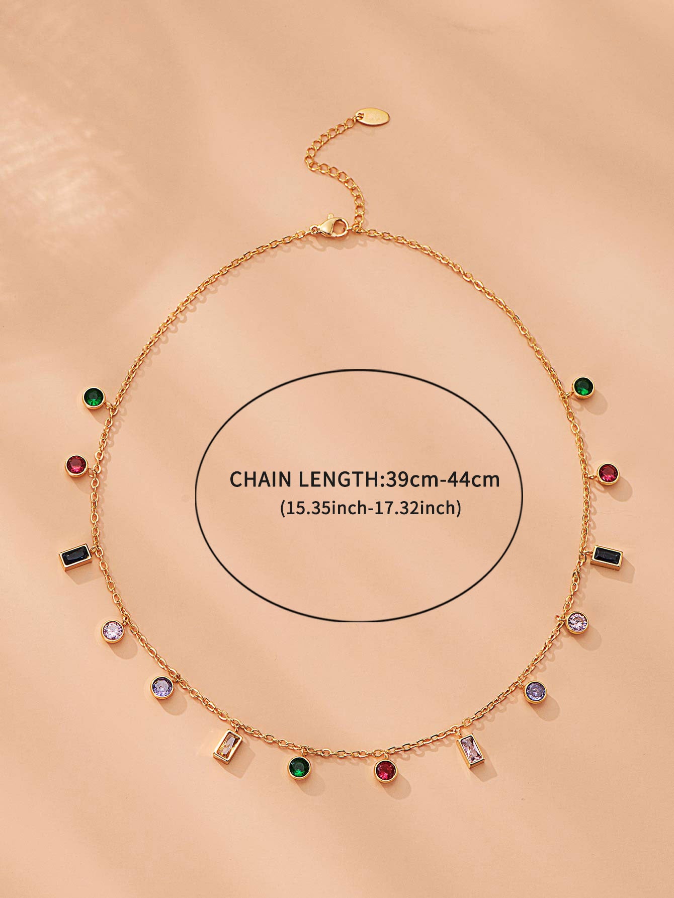 Colorful Zircon Necklace - Geometric Circle Pendant Statement Necklace - AstroVerse™