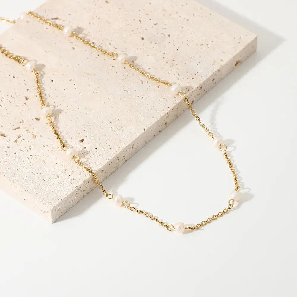 Freshwater Pearl 18K Gold-Plated Necklace - AstroVerse™