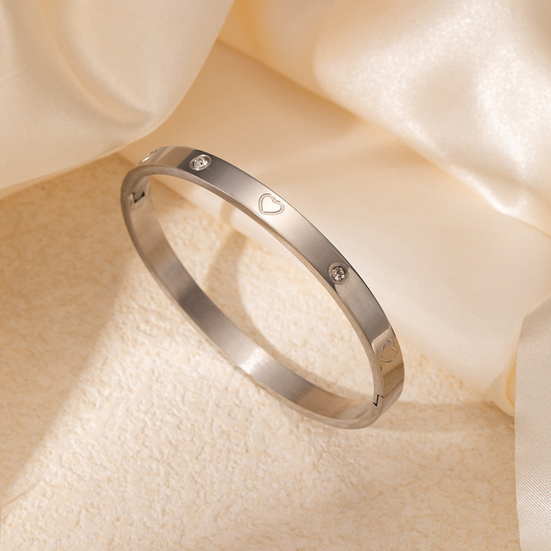 High-grade Titanium Steel Bracelet Gold-plated Diamond Stainless Steel Bracelet Women - AstroVerse™