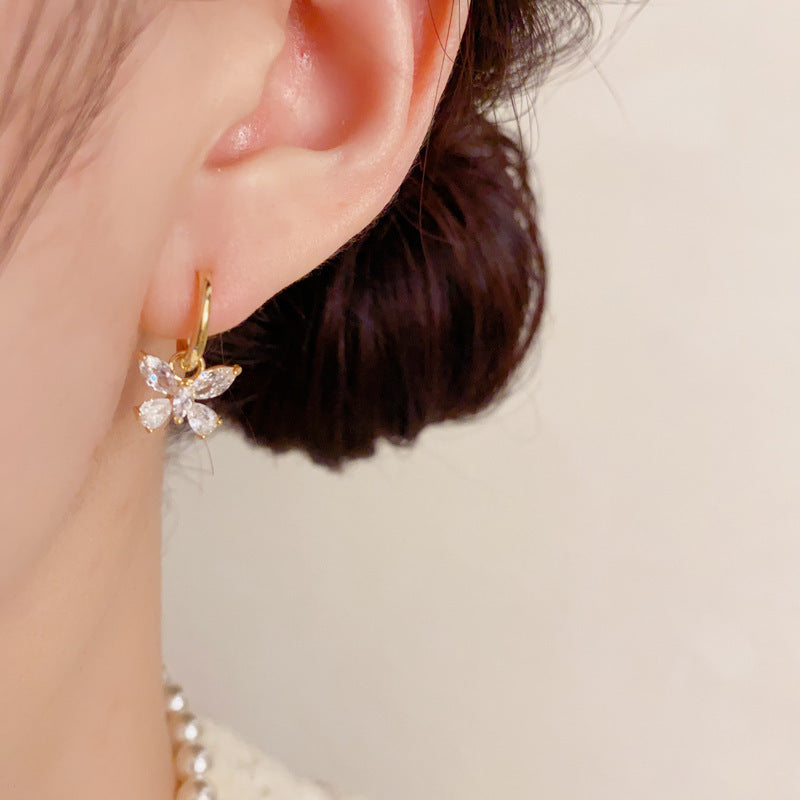 One Style For Dual-wear Diamond Butterfly Pearl Tassel Ear Clip - AstroVerse™