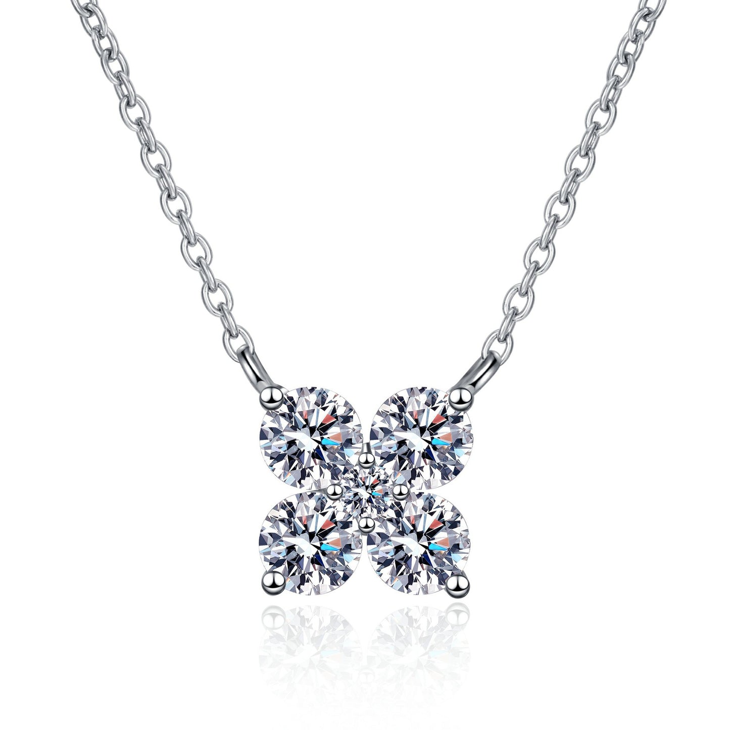 1.26 Carat Moissanite Necklace 925 Silver - Geometric Pendant Certified - AstroVerse™