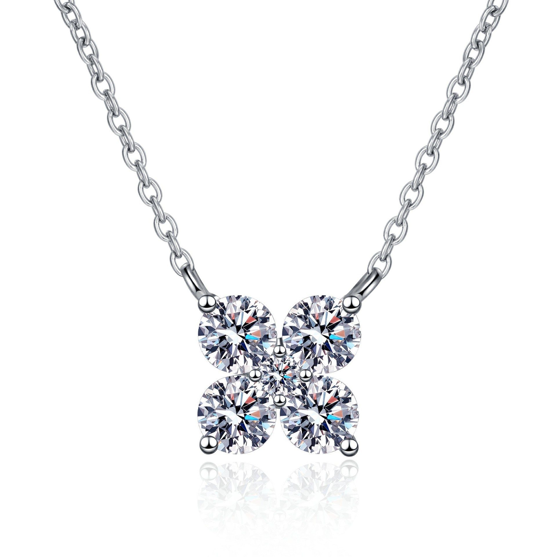 1.26 Carat Moissanite Necklace 925 Silver - Geometric Pendant Certified - AstroVerse™