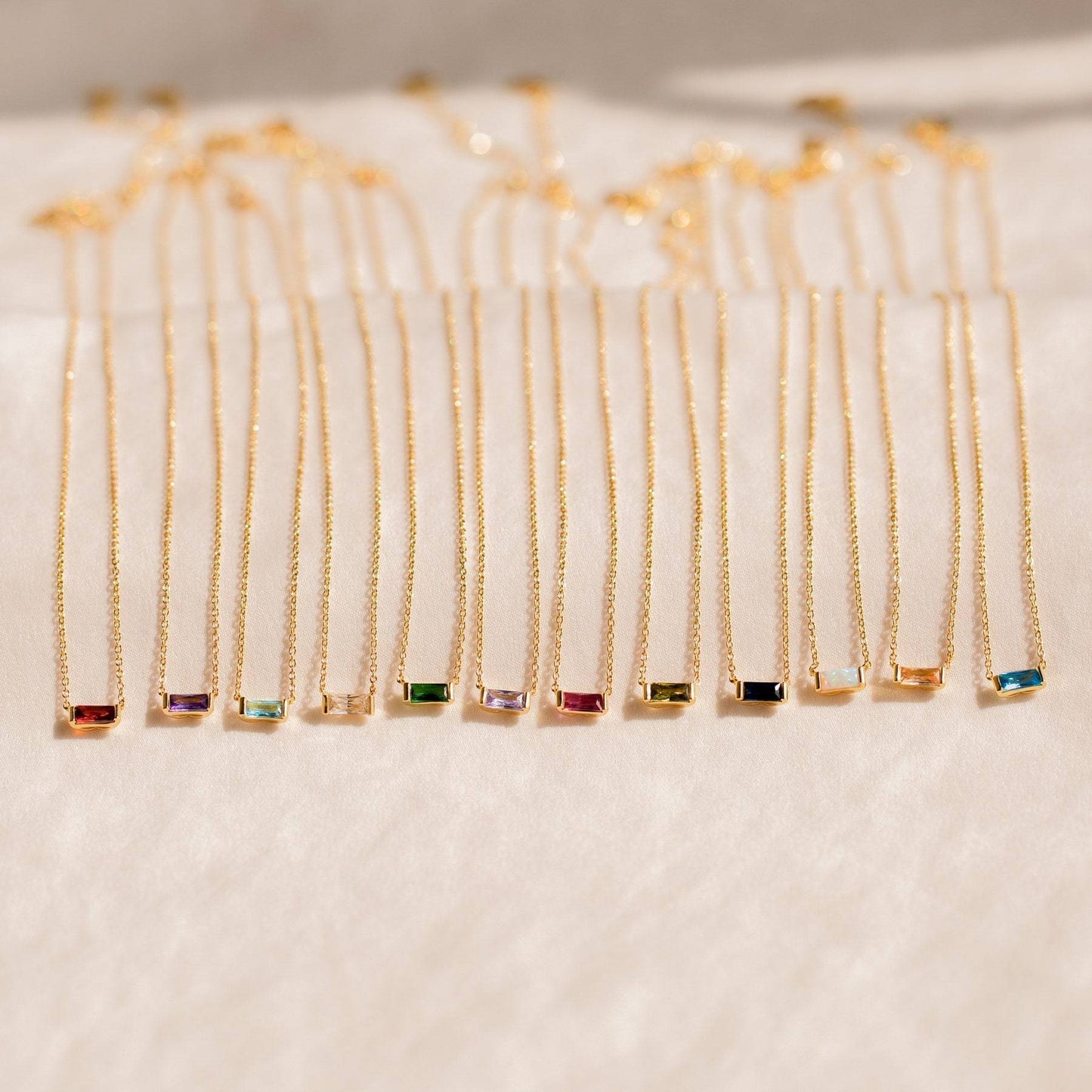 Twelve Birthday Stone Necklace 12 Birthday Stone Zirconia