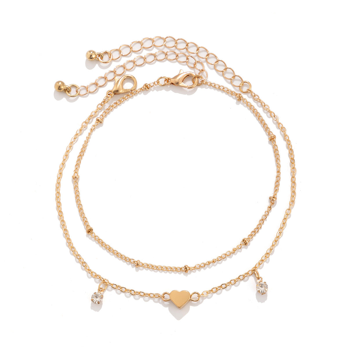 Beach Anklet Set - Layered Gold Chain with Shell Dolphin Pearl Charms - AstroVerse™