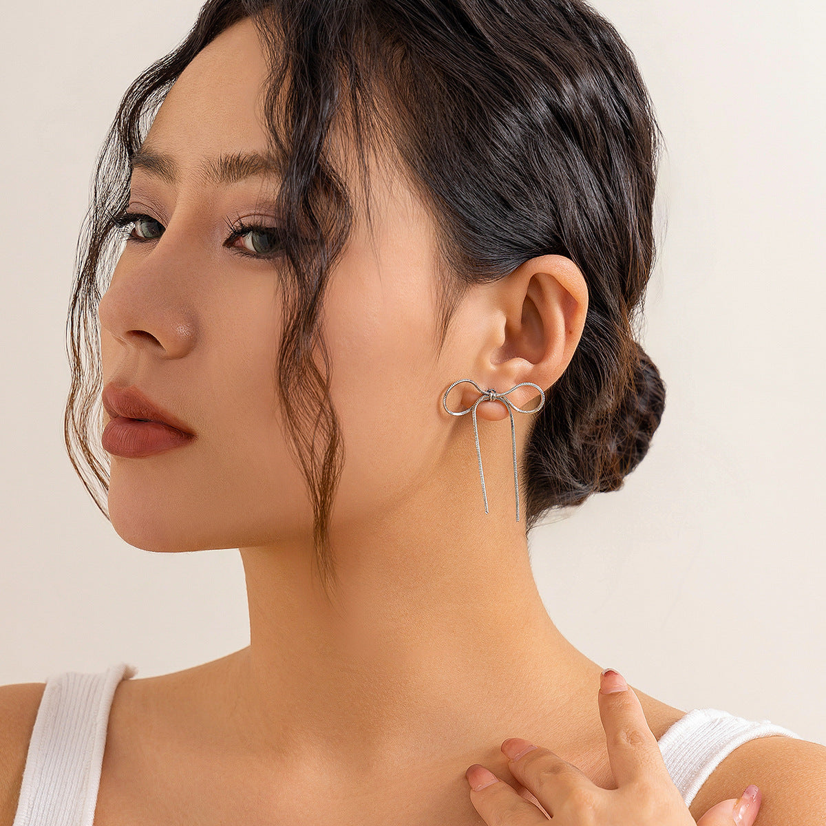 Bow Stud Earrings - Butterfly Knot French Minimalist Gold/Silver - AstroVerse™