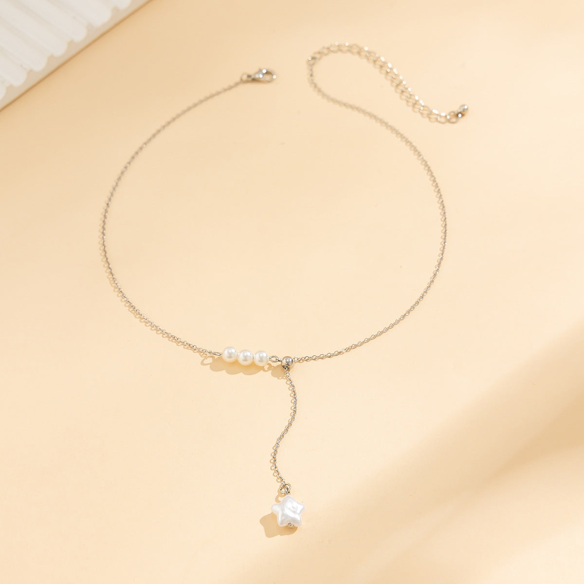 Layered Pearl Pendant Necklace - Gold Adjustable Chain - AstroVerse™