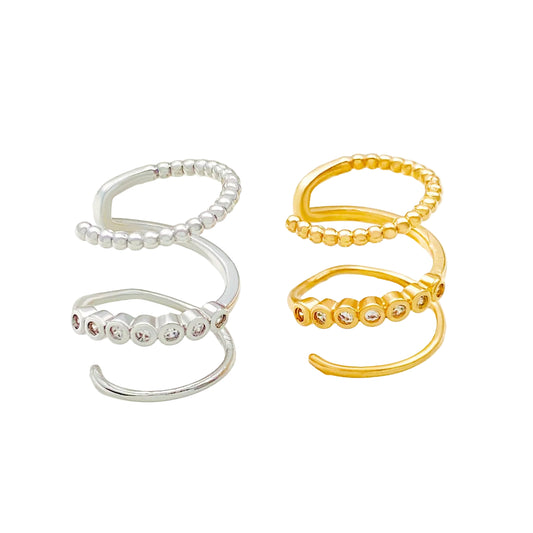 Modern Spiral Ear Cuff - Multi-Layer Clip-On Design - AstroVerse™