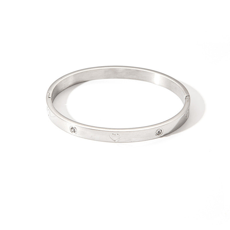 High-grade Titanium Steel Bracelet Gold-plated Diamond Stainless Steel Bracelet Women - AstroVerse™