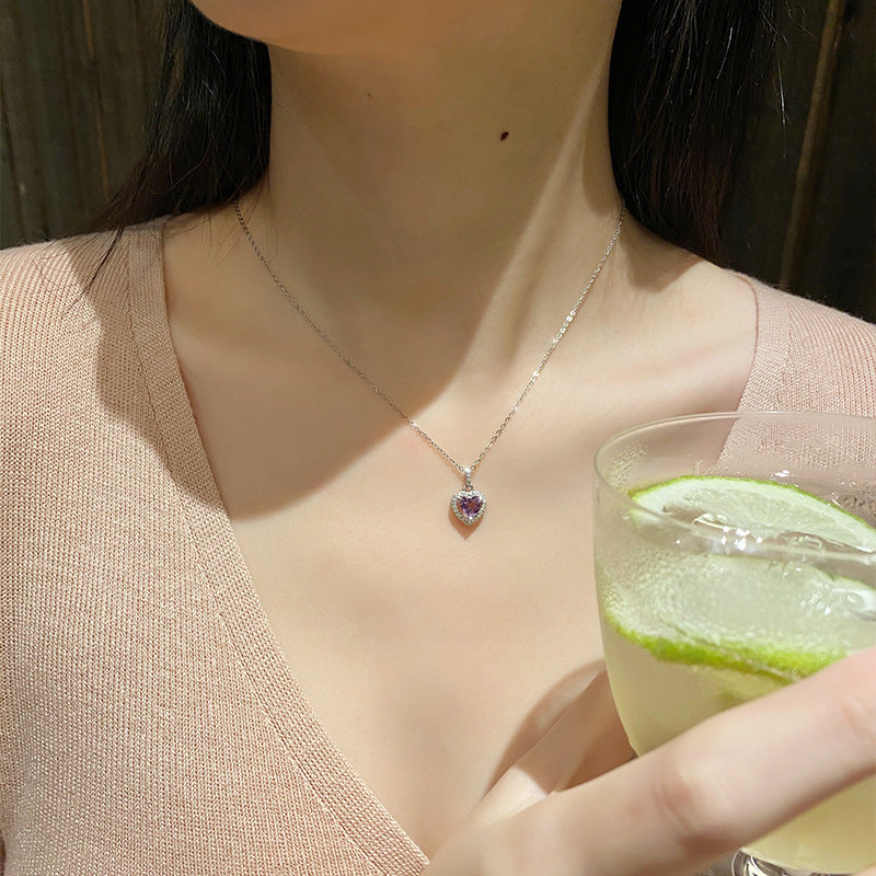 Natural Colored Gems Amethyst Sterling Silver S925 Necklace For Women - AstroVerse™