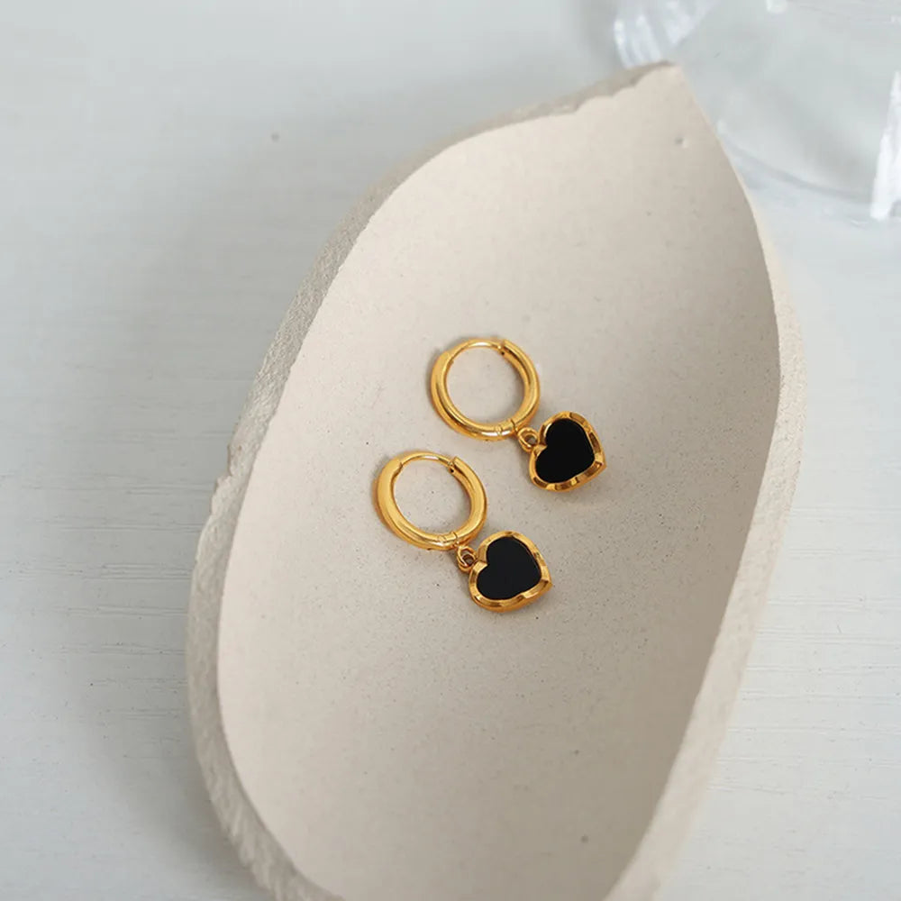 18K Gold-Plated Heart Drop Earrings - AstroVerse™