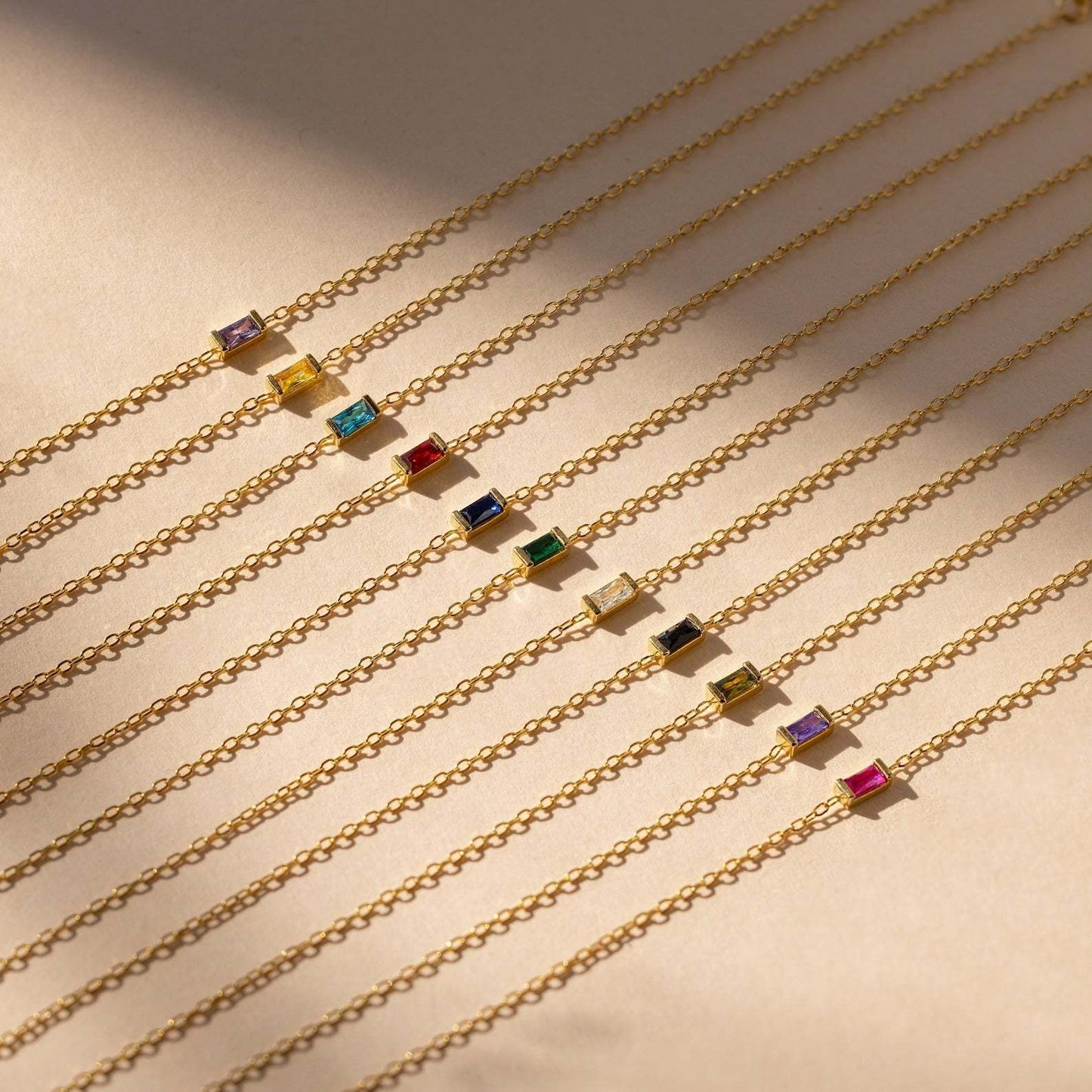 Twelve Birthday Stone Necklace 12 Birthday Stone Zirconia
