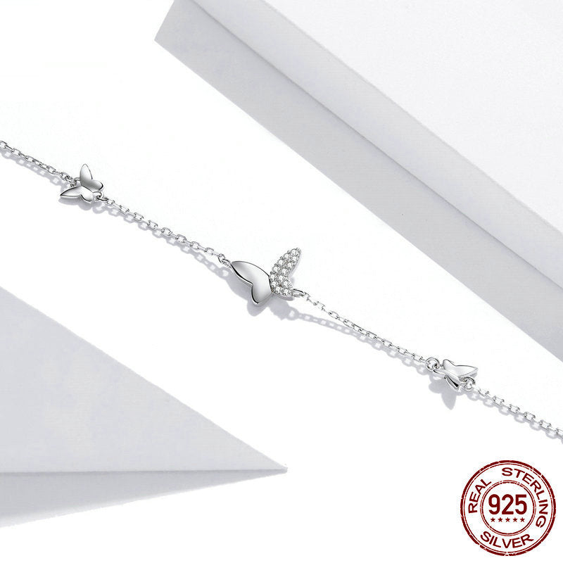 925 Silver Butterfly Dancing Bracelet for Women - AstroVerse™