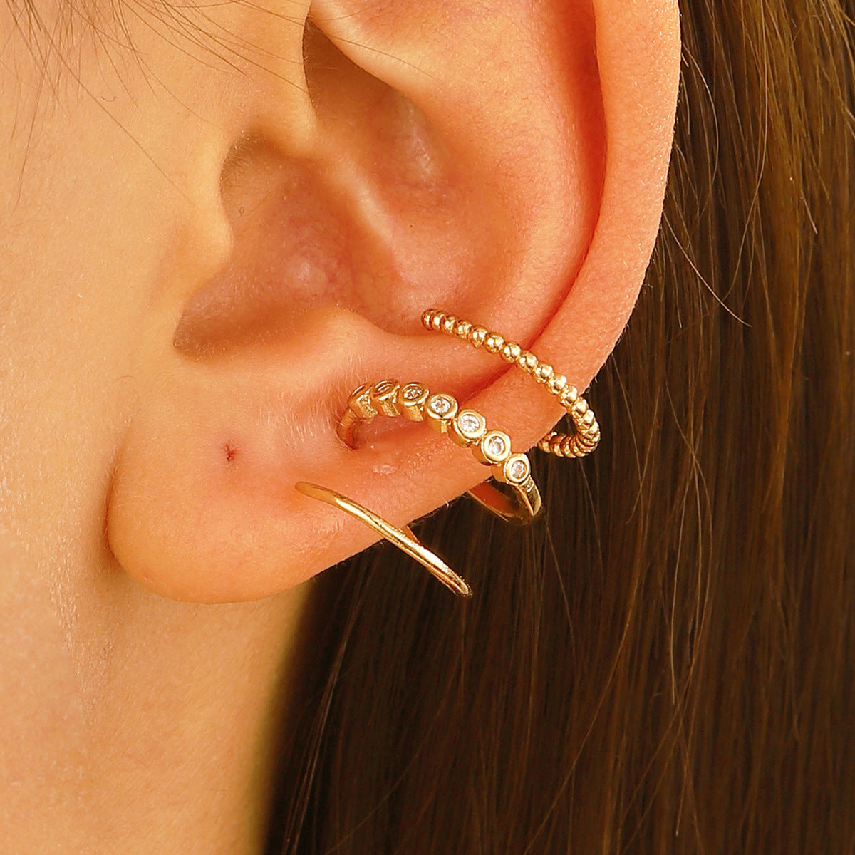 Modern Spiral Ear Cuff - Multi-Layer Clip-On Design - AstroVerse™