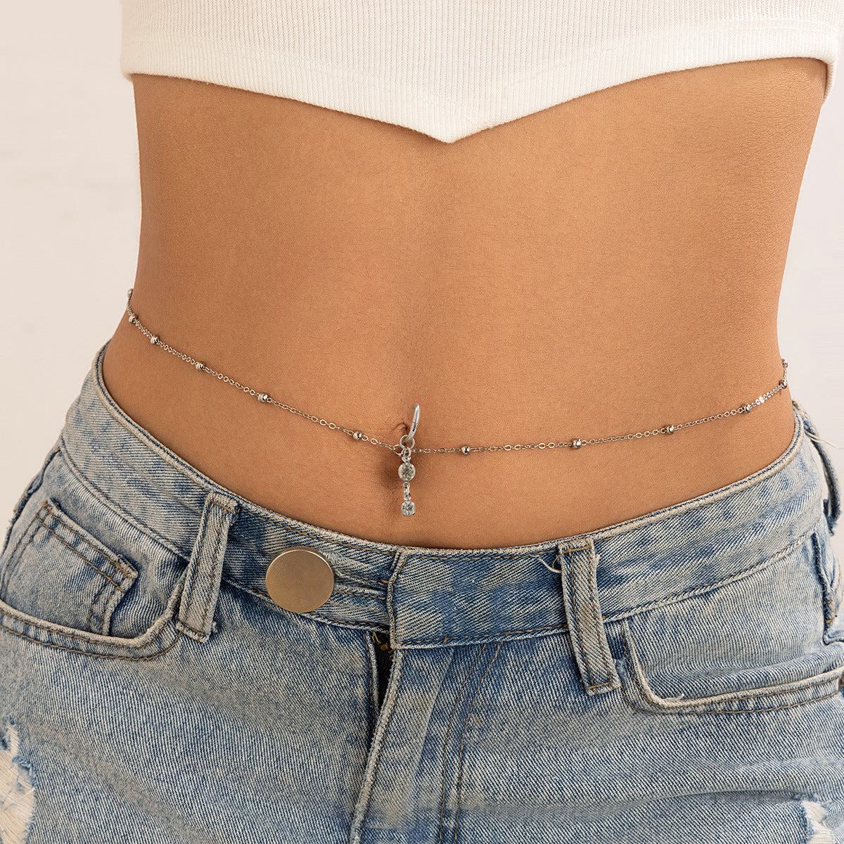 Rhinestone Body Chain Waist Jewelry - Belly Chain with Crystal Pendant - AstroVerse™