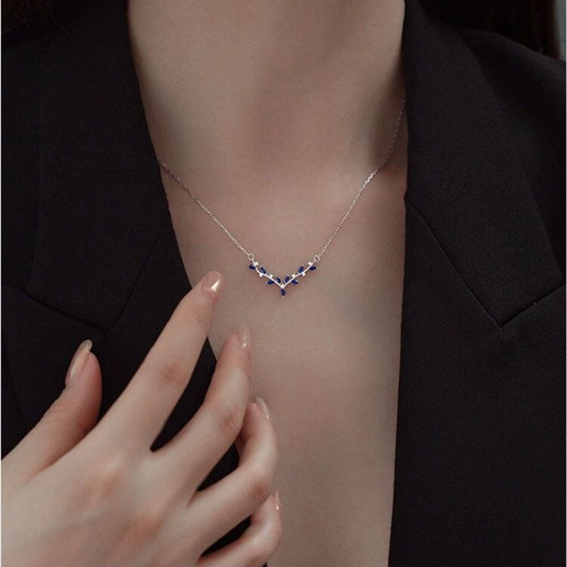 High Quality 925 Sterling Silver Antler Pendant Necklace - AstroVerse™