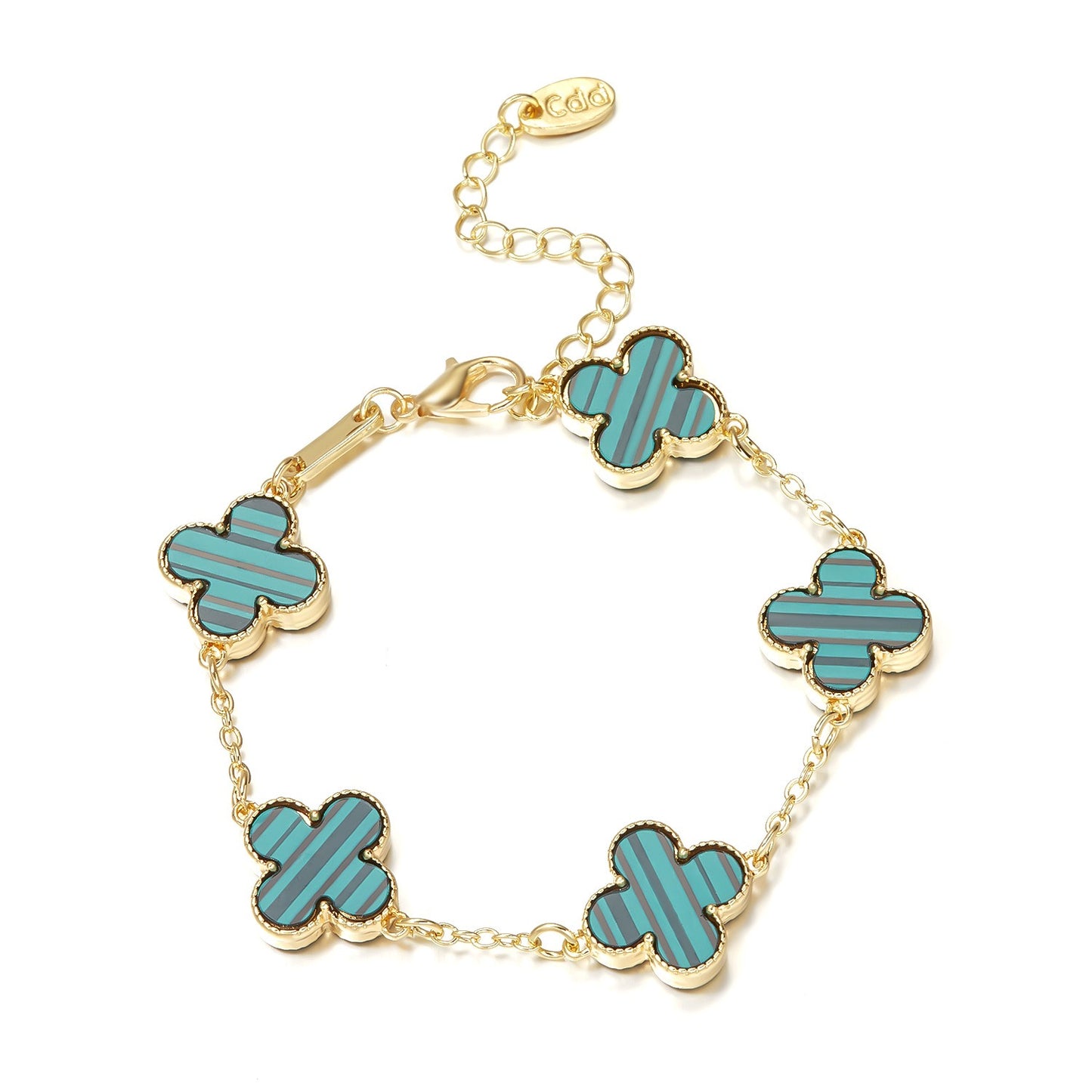 Eprolo new minimalist Clover bracelet with five flower Fritillaria design for women, featuring delicate floral details and a sleek band.