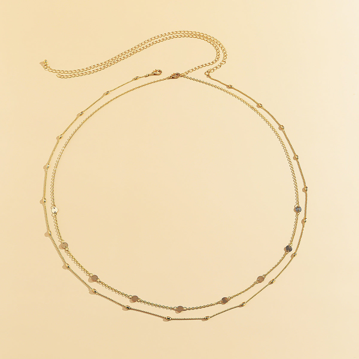 Retro Sexy Double-Layer Geometric Disc Metal Chain Waist Chain Female Street Shooting Fashion Stitching Suit Body Chain - AstroVerse™