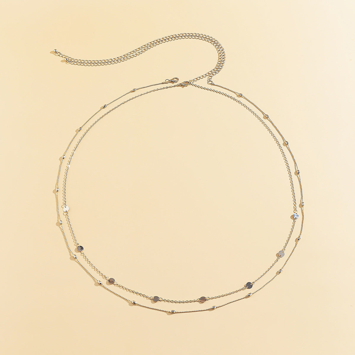 Retro Sexy Double-Layer Geometric Disc Metal Chain Waist Chain Female Street Shooting Fashion Stitching Suit Body Chain - AstroVerse™