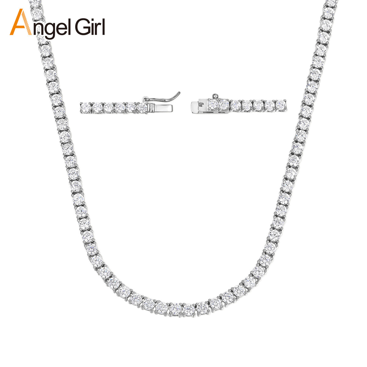 18K Gold-Plated Zircon Tennis Necklace