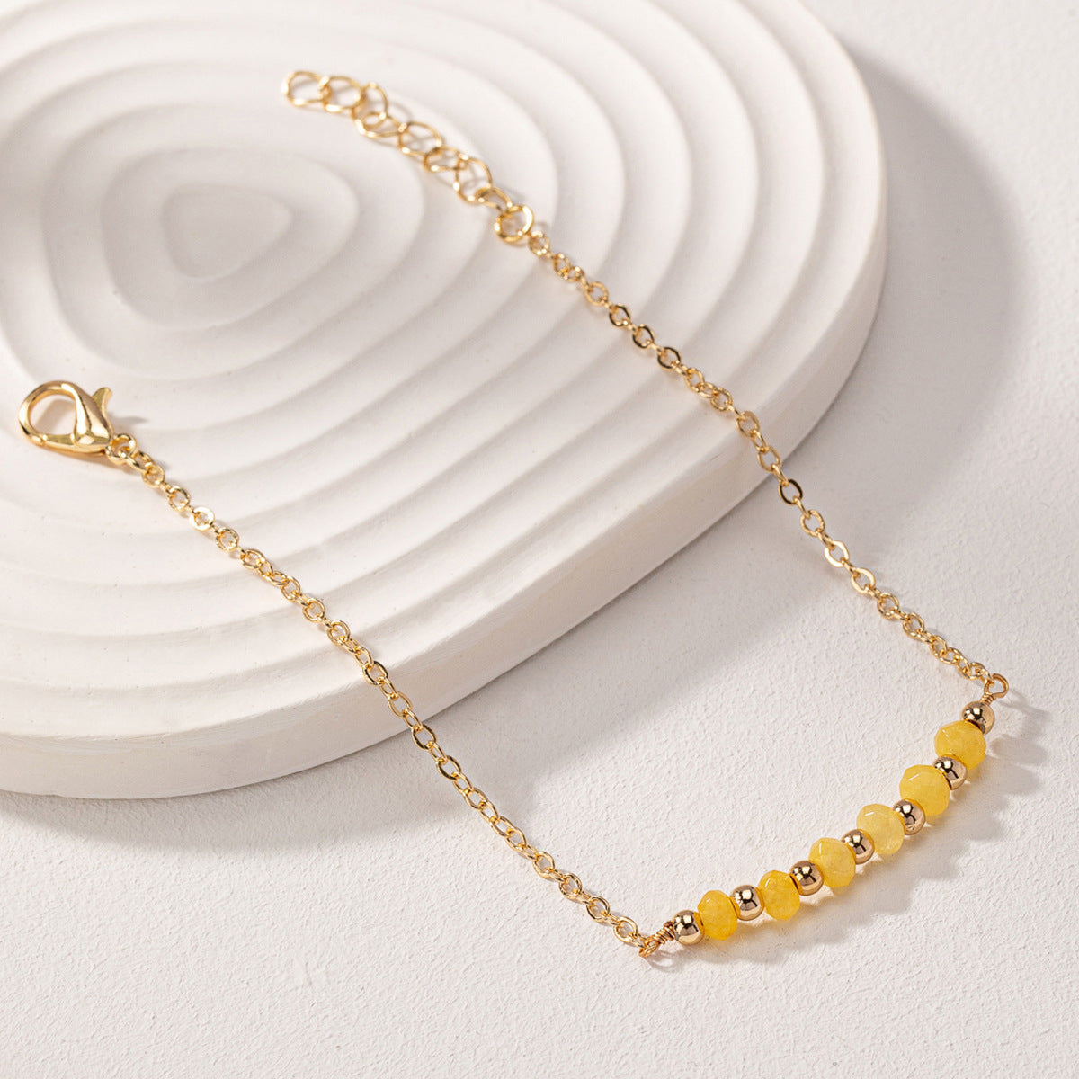 Natural Stone Bead Bracelet - Adjustable Chain Bracelet - AstroVerse™