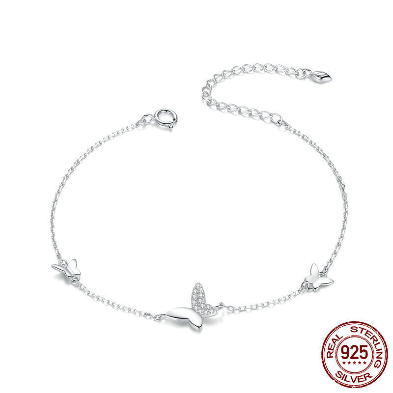 925 Silver Butterfly Dancing Bracelet for Women - AstroVerse™