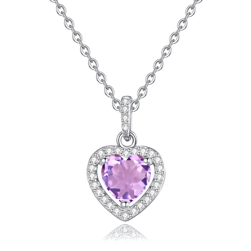 Natural Colored Gems Amethyst Sterling Silver S925 Necklace For Women - AstroVerse™