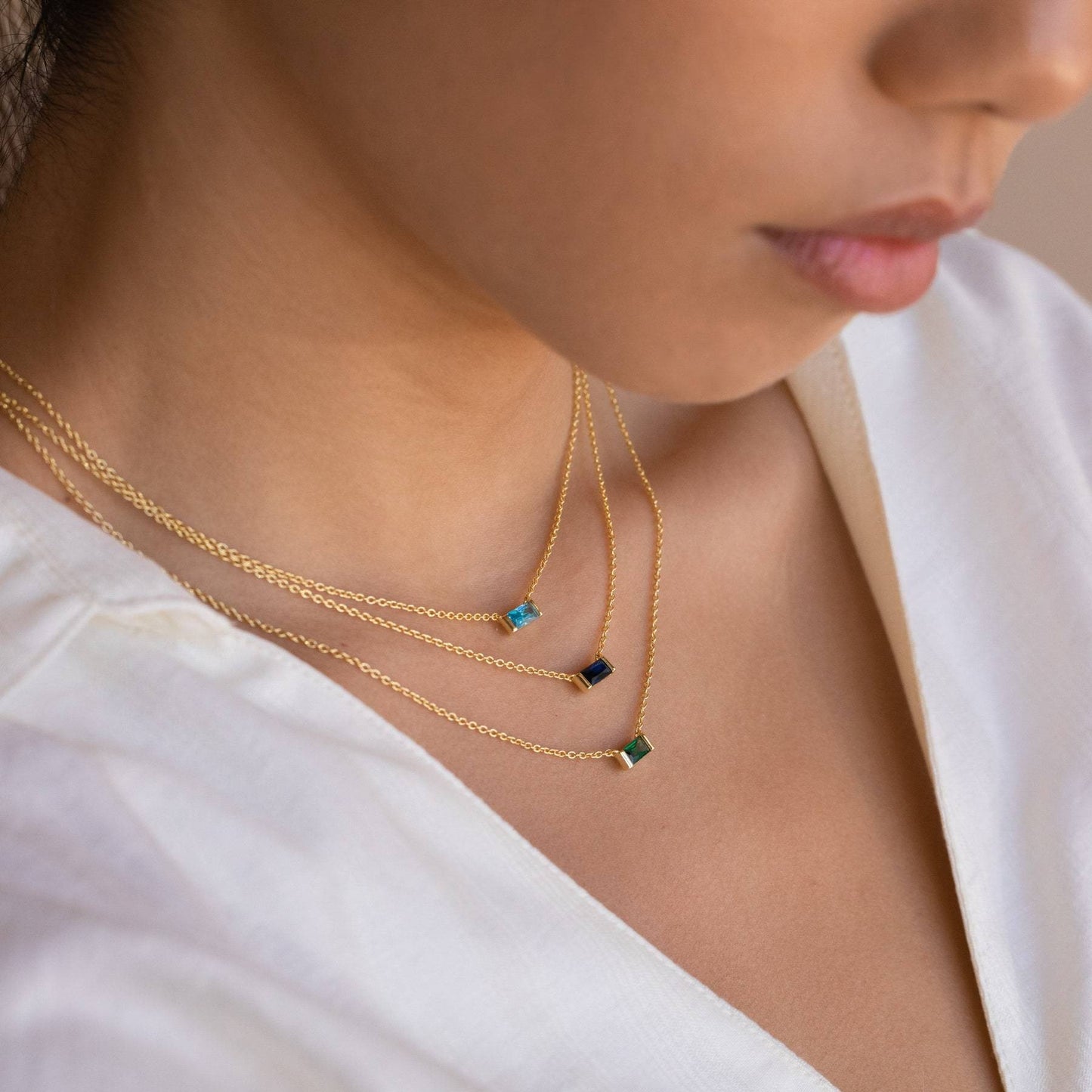 Twelve Birthday Stone Necklace 12 Birthday Stone Zirconia