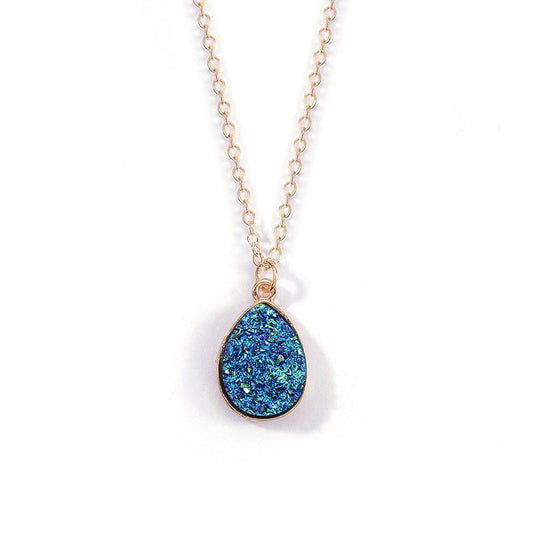 New Creative Necklace Simple Water Drop Pendant Fashion Sweet Crystal Cluster Necklace - AstroVerse™