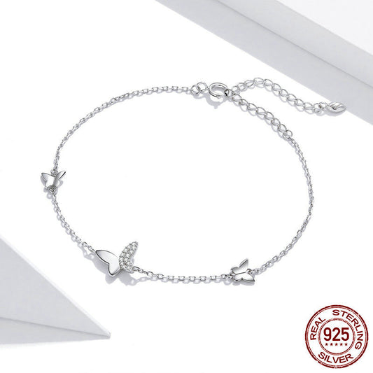 925 Silver Butterfly Dancing Bracelet for Women - AstroVerse™