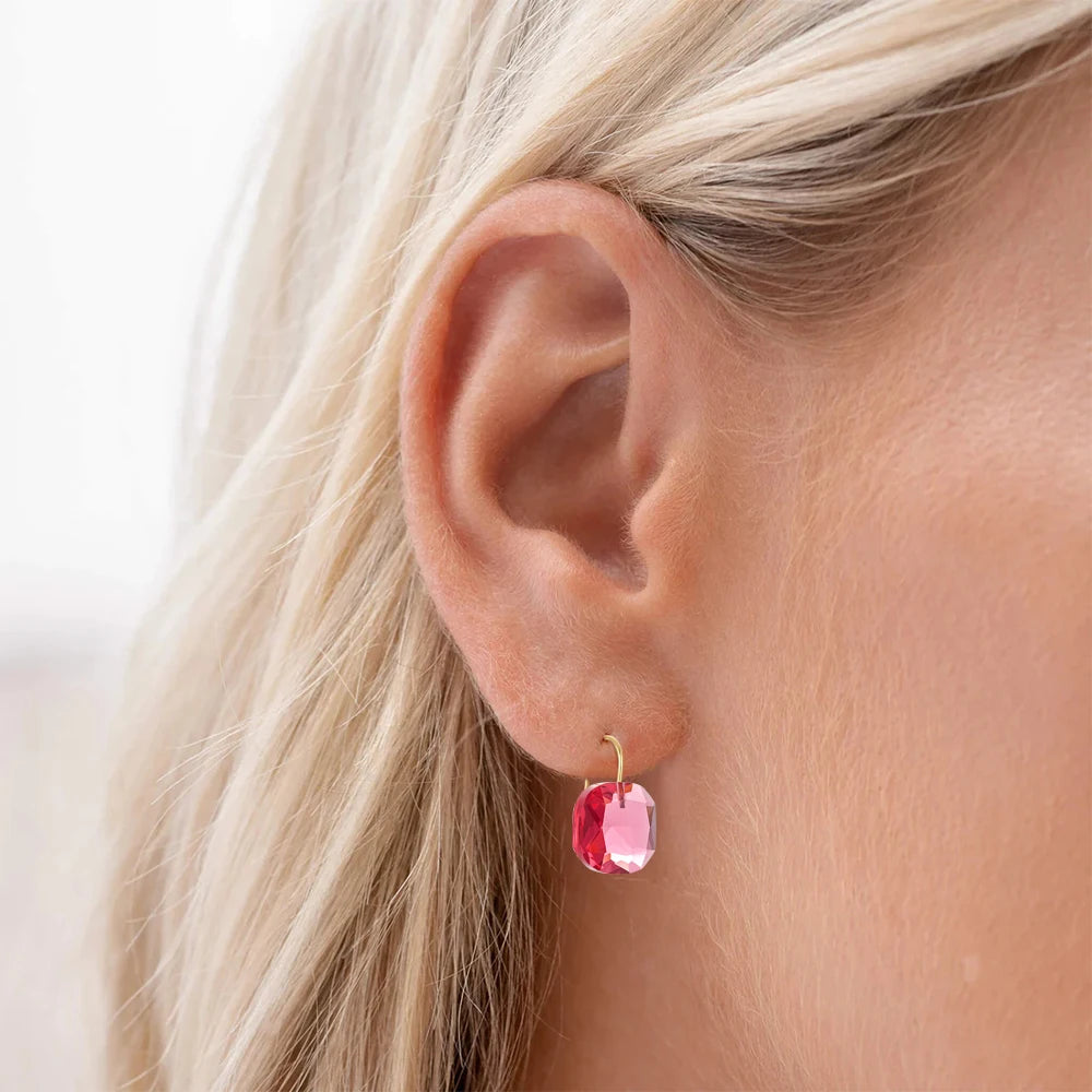Luxury Crystal Zircon Stud Earrings for Women s925 Sterling Silver Simple Piercing Hook Earrings Exquisite Jewelry Gifts