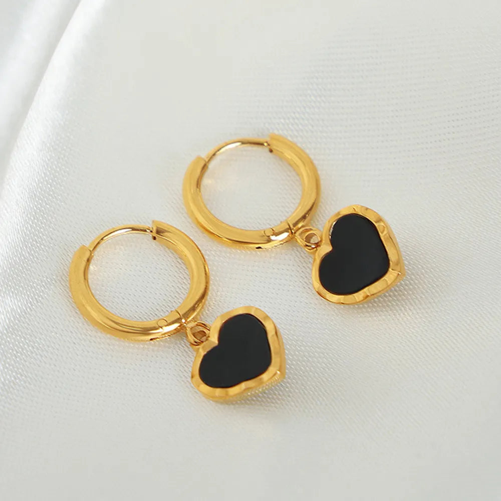 18K Gold-Plated Heart Drop Earrings - AstroVerse™