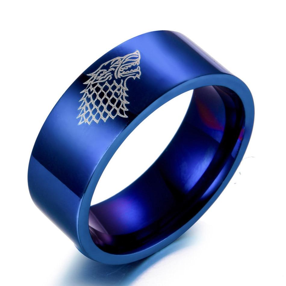 Game of Thrones Ice Wolf Men Rings - AstroVerse™