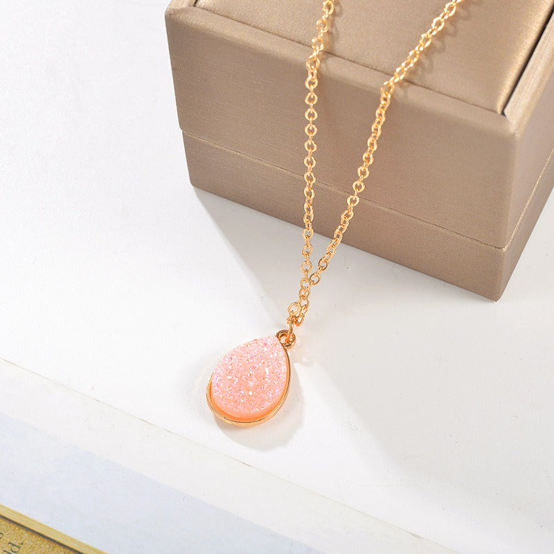 New Creative Necklace Simple Water Drop Pendant Fashion Sweet Crystal Cluster Necklace - AstroVerse™