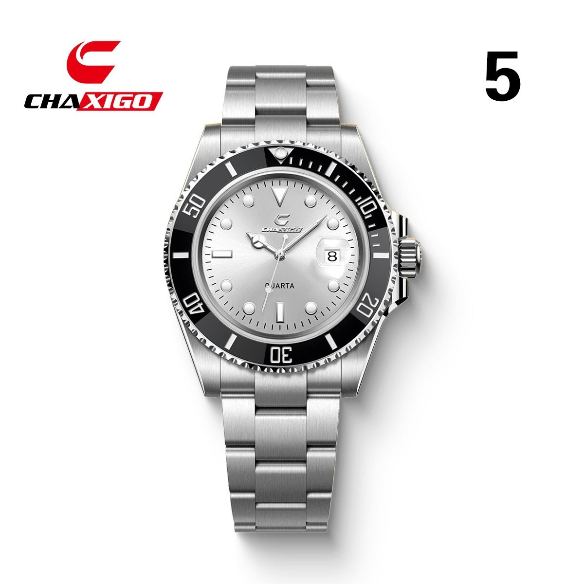 Swiss Brand CHAXIGO Men's Watch Green Submariner Style Waterproof Versatile Alloy Quartz Watch - AstroVerse™