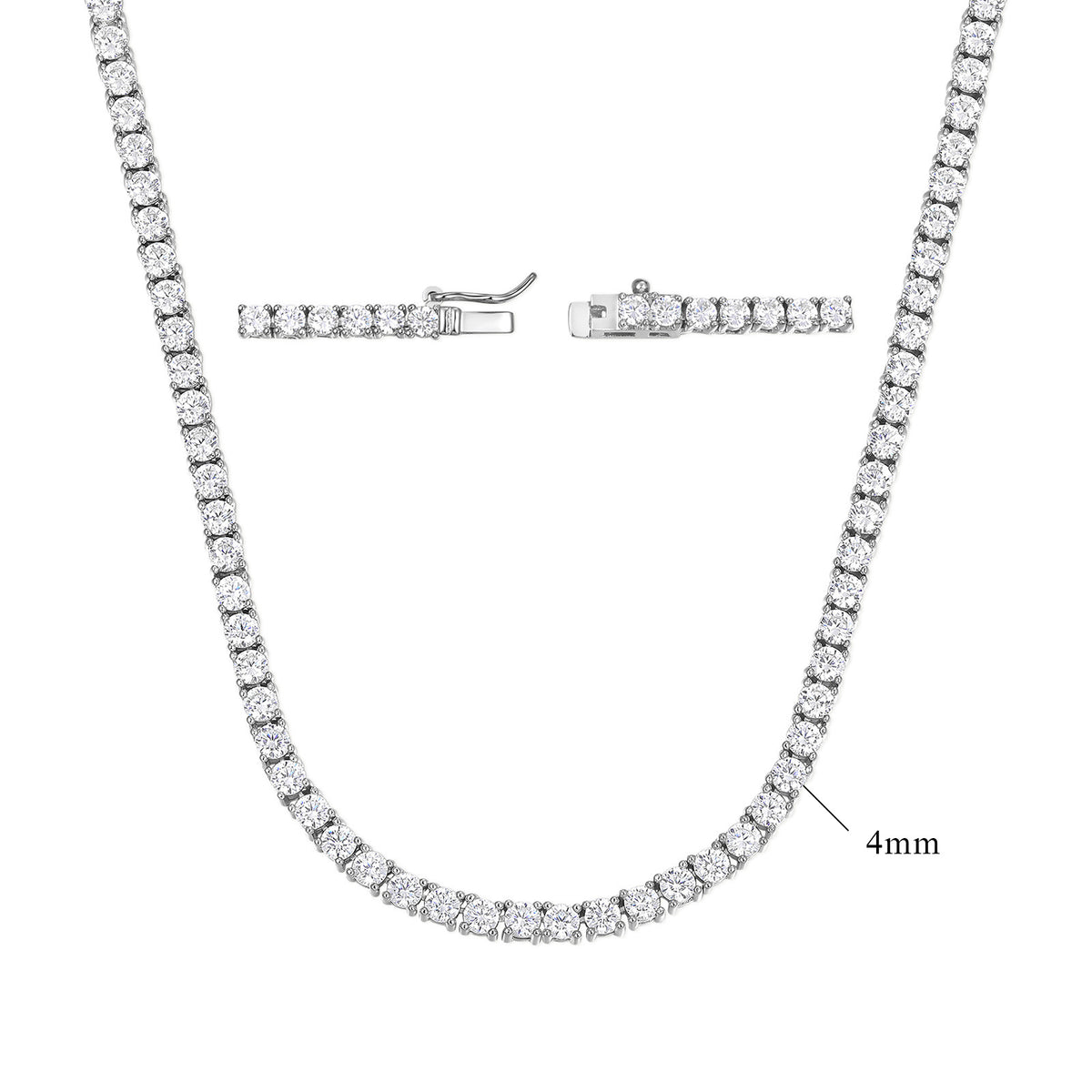18K Gold-Plated Zircon Tennis Necklace