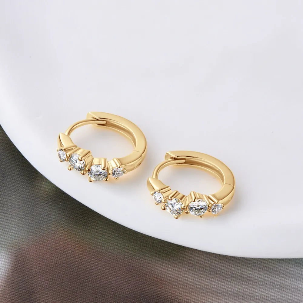 925 Sterling Silver Moissanite Huggie Earrings - AstroVerse™