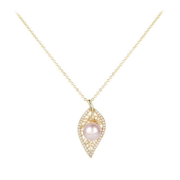 Leaf Necklace Women's Summer Light Luxury High end New Internet Celebrity Versatile Collar Chain Short Style - AstroVerse™