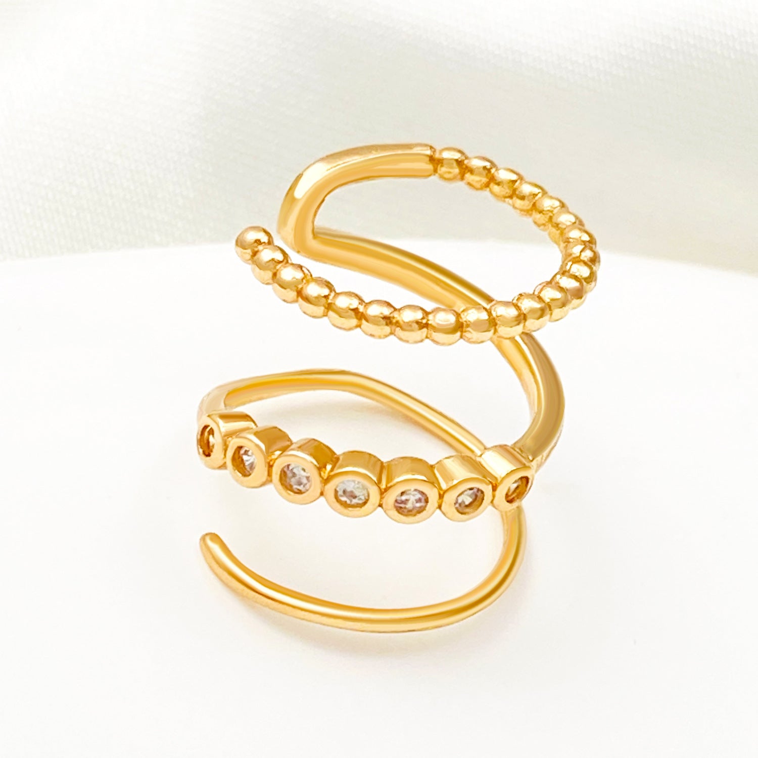 Modern Spiral Ear Cuff - Multi-Layer Clip-On Design - AstroVerse™