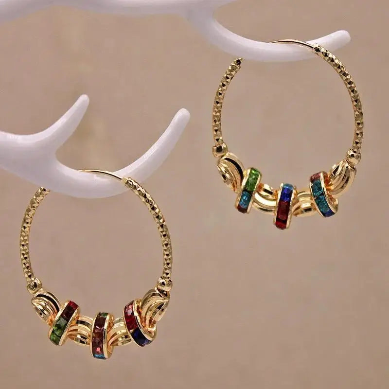 Bohemian Crescent Moon Earrings - Gold Tassel Water Drop Dangle - AstroVerse™