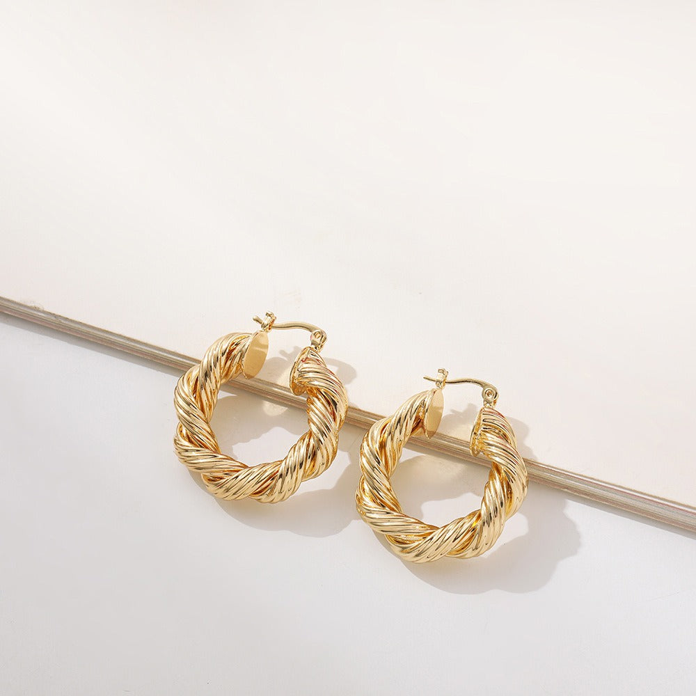 Popular sweet earrings geometric design fresh style earrings
