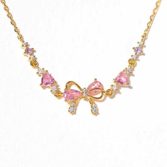 Butterfly Zircon Bracelet - 14K Gold Plated Heart Charm 14+3cm - AstroVerse™