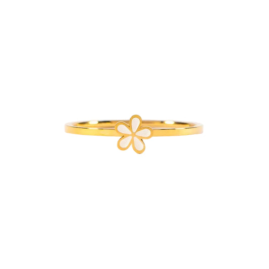 925 Sterling Silver Enamel Flower Ring - Colorful Floral Band - AstroVerse™