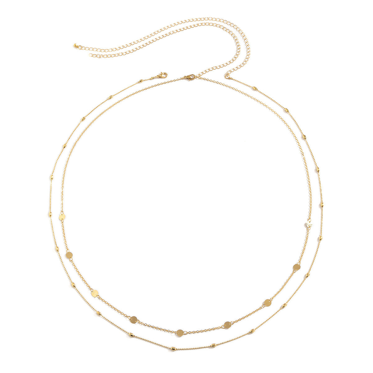 Retro Sexy Double-Layer Geometric Disc Metal Chain Waist Chain Female Street Shooting Fashion Stitching Suit Body Chain - AstroVerse™