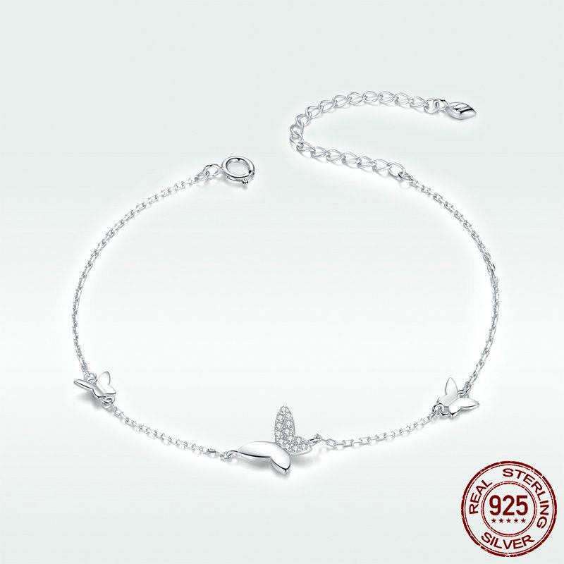 925 Silver Butterfly Dancing Bracelet for Women - AstroVerse™