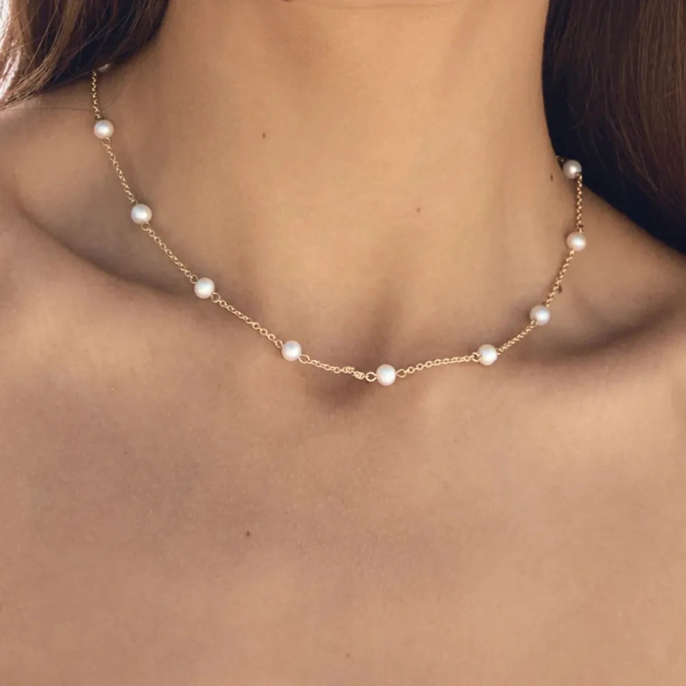 Freshwater Pearl 18K Gold-Plated Necklace - AstroVerse™